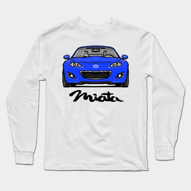 Mazda Mx5 Miata NC2 Blue Long Sleeve T-Shirt by Woreth